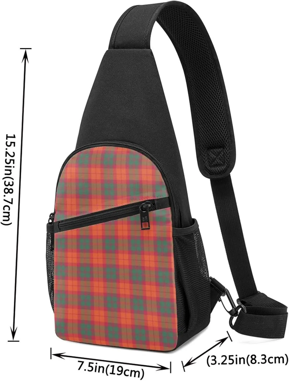 Crossbody Sling Backpack MacNab Ancient Tartan Shoulder Chest Bag Daypack for Traveling Sport