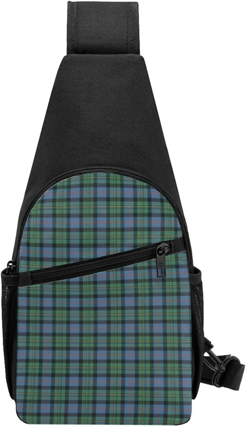 Crossbody Sling Backpack Malcolm Ancient Tartan Shoulder Chest Bag Daypack for Traveling Sport