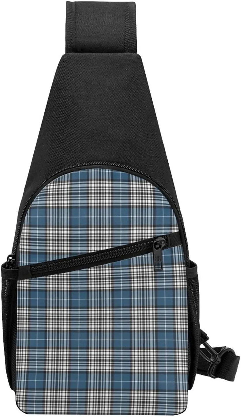 Crossbody Sling Backpack Napier Modern Tartan Shoulder Chest Bag Daypack for Traveling Sport