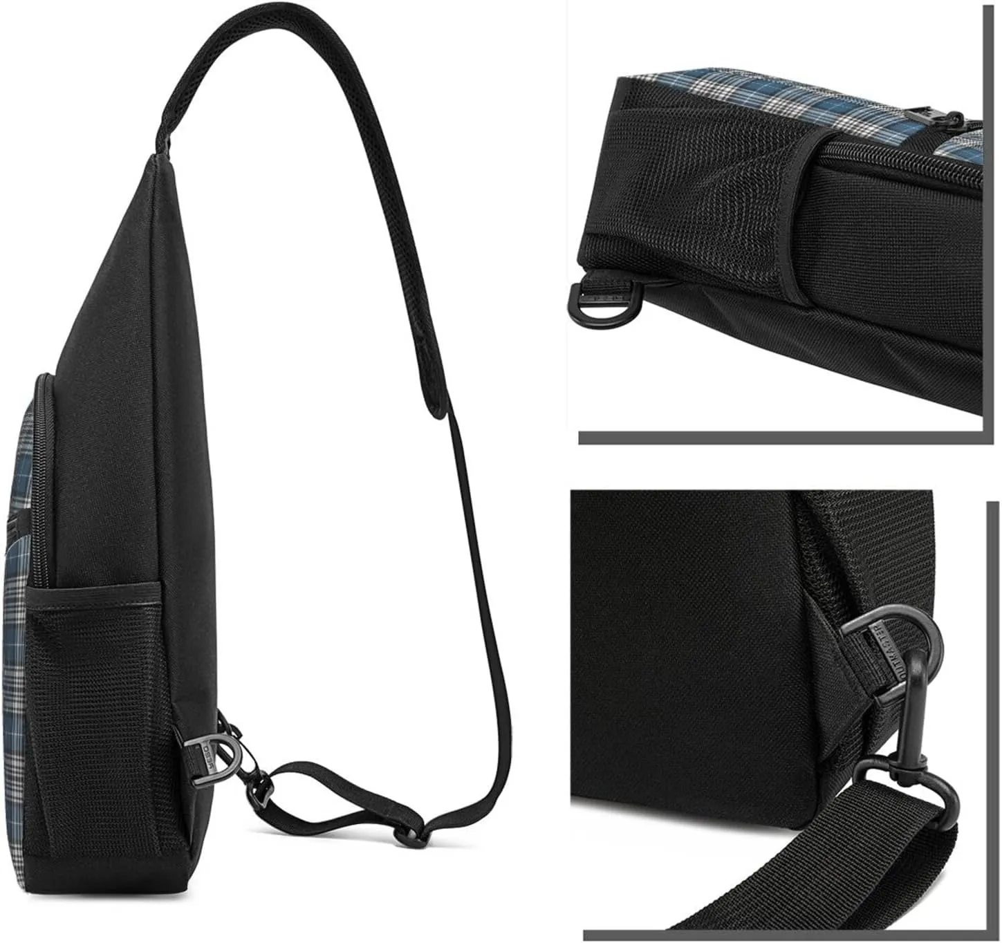 Crossbody Sling Backpack Napier Modern Tartan Shoulder Chest Bag Daypack for Traveling Sport