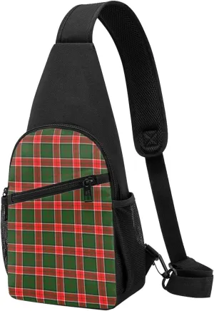 Crossbody Sling Backpack Pollock Tartan Shoulder Chest Bag Daypack for Traveling Sport