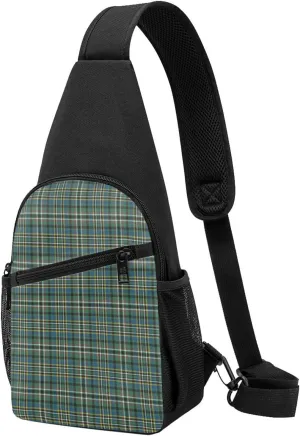Crossbody Sling Backpack Scott Green Ancient Tartan Shoulder Chest Bag Daypack for Traveling Sport