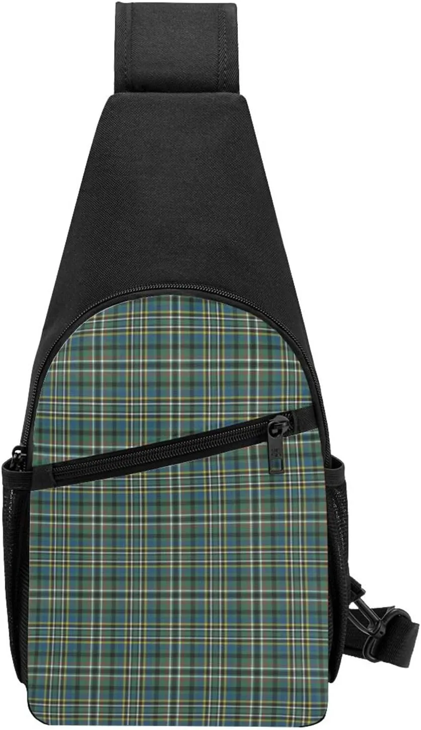 Crossbody Sling Backpack Scott Green Ancient Tartan Shoulder Chest Bag Daypack for Traveling Sport