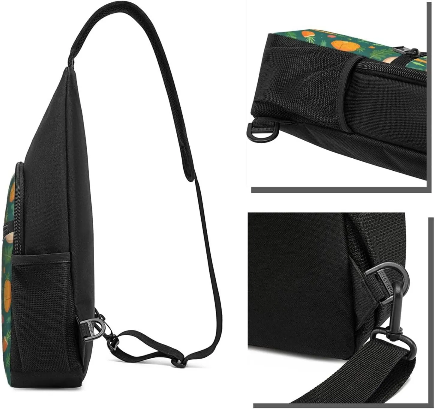 Crossbody Sling Backpack Sling Bag for Men Women Cross Chest Bag Shoulder Bag Carrots and Eggs Travel Hiking Daypack