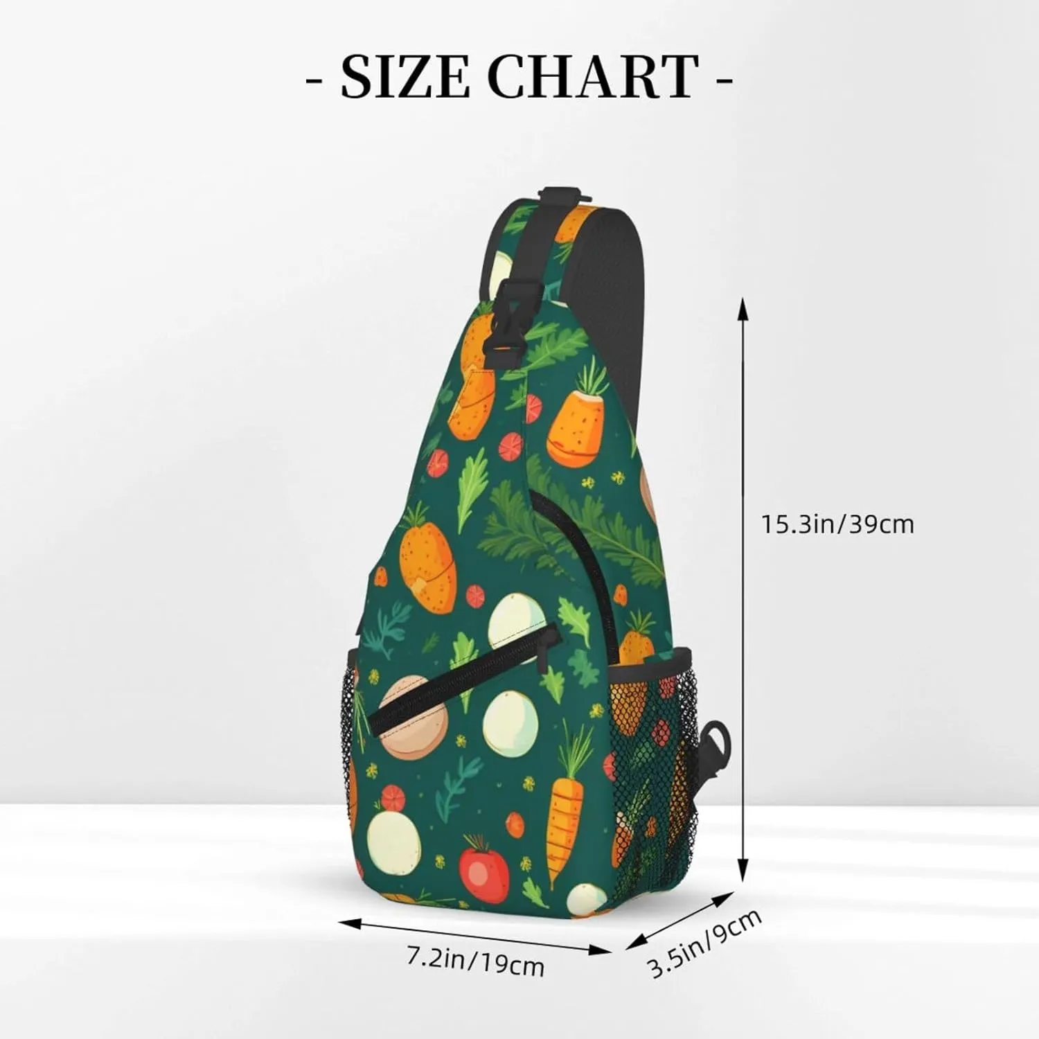 Crossbody Sling Backpack Sling Bag For Men Women Cross Chest Bag Shoulder Bag Carrots And Eggs Travel Hiking Daypack