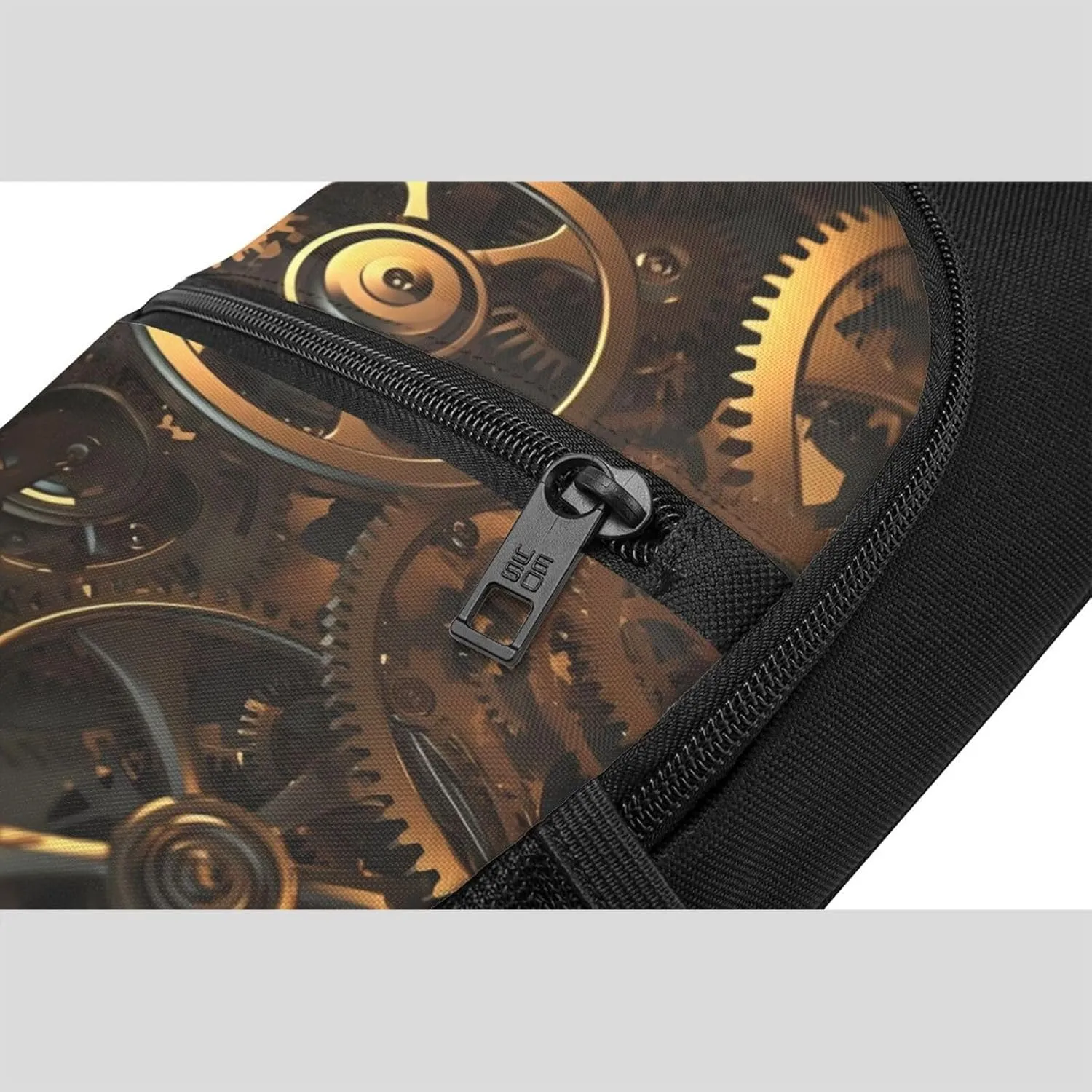 Crossbody Sling Backpack Sling Bag for Men Women Cross Chest Bag Shoulder Bag Cool Steampunk Gears Travel Hiking Daypack