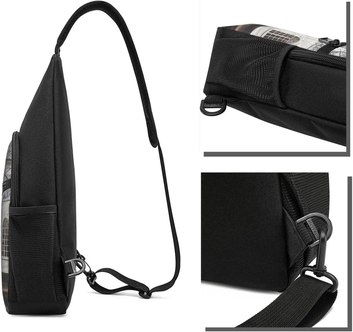 Crossbody Sling Backpack Sling Bag for Men Women Cross Chest Bag Shoulder Bag Sash window Travel Hiking Daypack