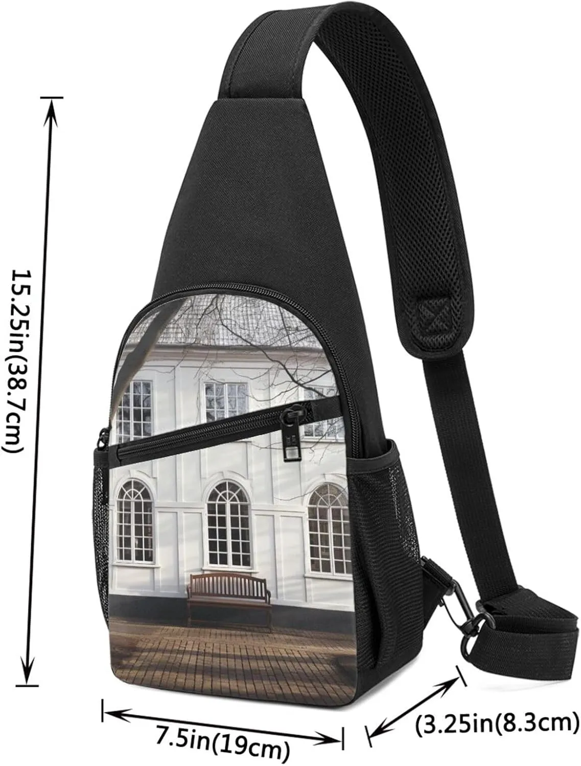 Crossbody Sling Backpack Sling Bag for Men Women Cross Chest Bag Shoulder Bag Sash window Travel Hiking Daypack