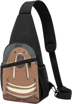 Crossbody Sling Backpack Sling Bag for Men Women Cross Chest Bag Shoulder Bag Walrus Travel Hiking Daypack