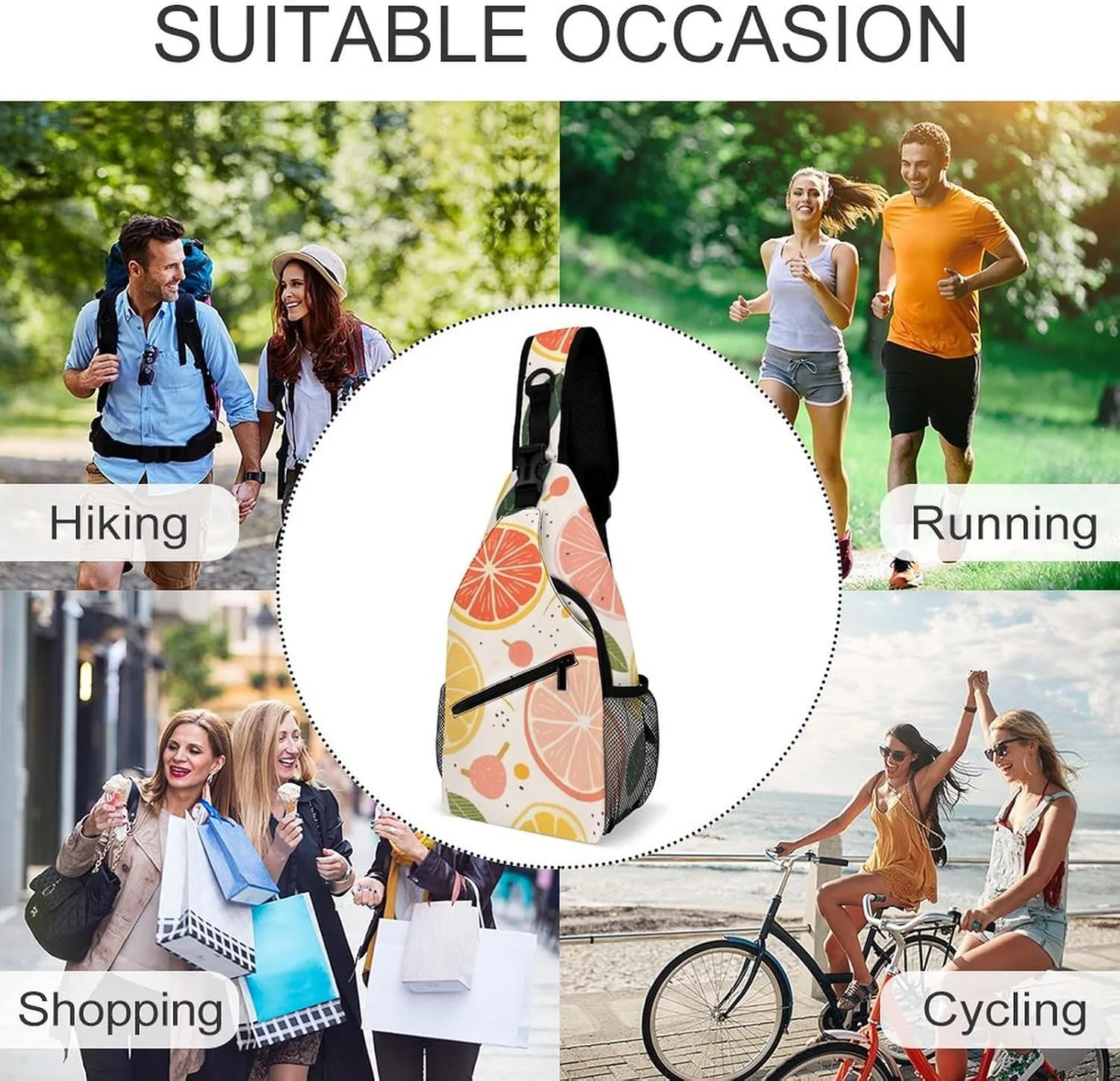 Crossbody Sling Bag Cat Under Blanket Backpack Sling Bag Travel Hiking Chest Bag Shoulder Bag Daypack