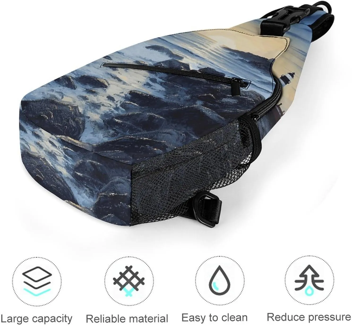 Crossbody Sling Bag Cat Under Blanket Backpack Sling Bag Travel Hiking Chest Bag Shoulder Bag Daypack