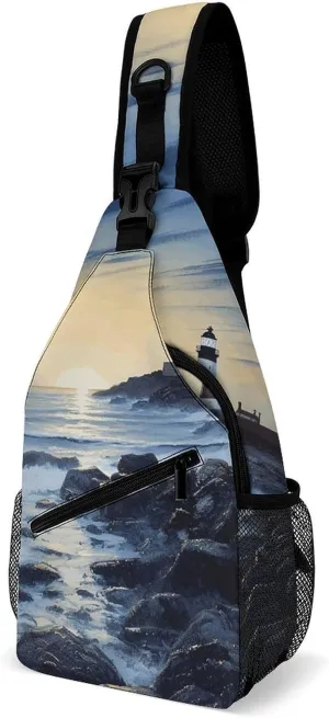 Crossbody Sling Bag Cat Under Blanket Backpack Sling Bag Travel Hiking Chest Bag Shoulder Bag Daypack