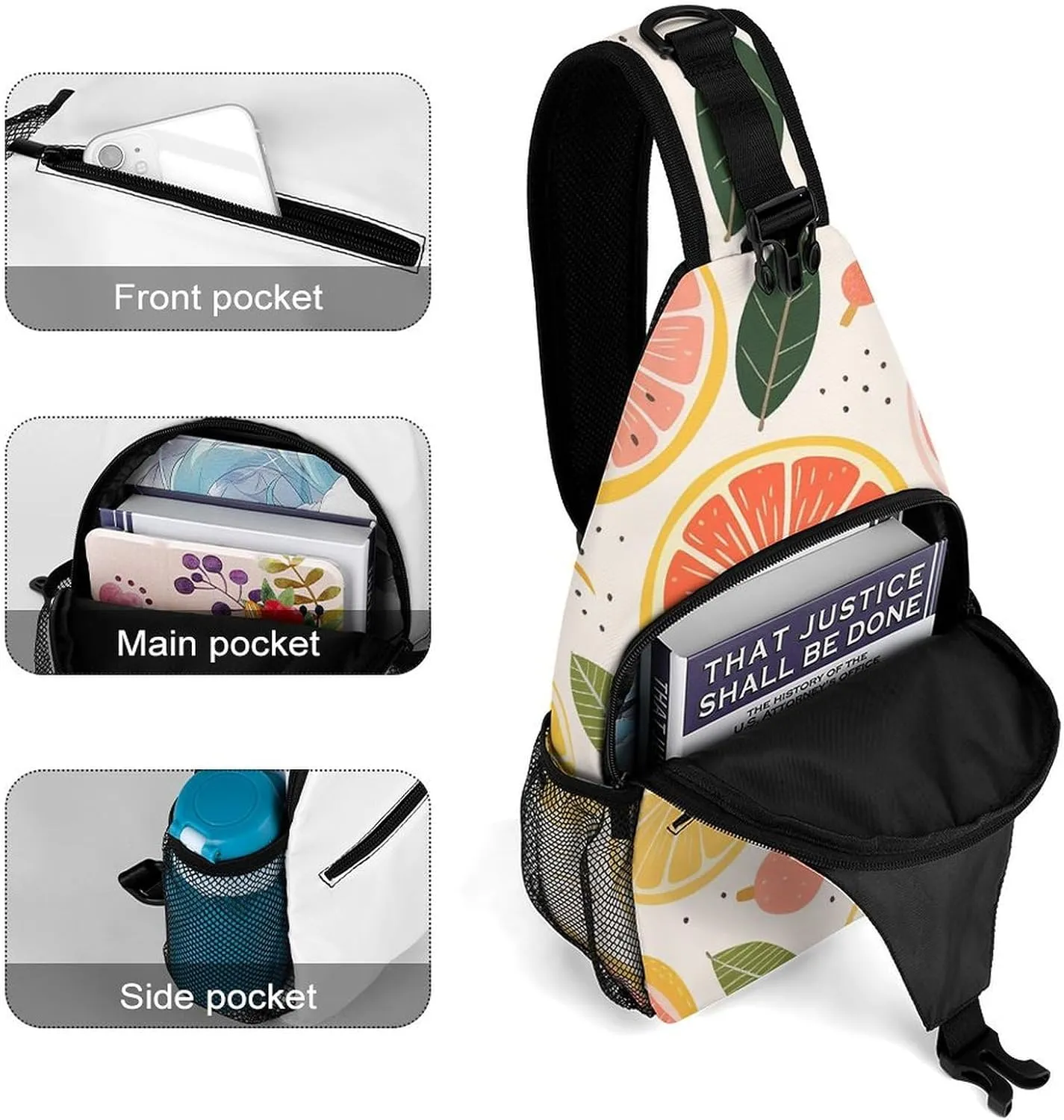 Crossbody Sling Bag Cat Under Blanket Backpack Sling Bag Travel Hiking Chest Bag Shoulder Bag Daypack