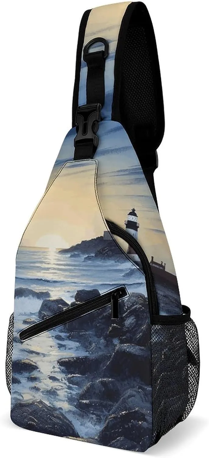 Crossbody Sling Bag Cat Under Blanket Backpack Sling Bag Travel Hiking Chest Bag Shoulder Bag Daypack