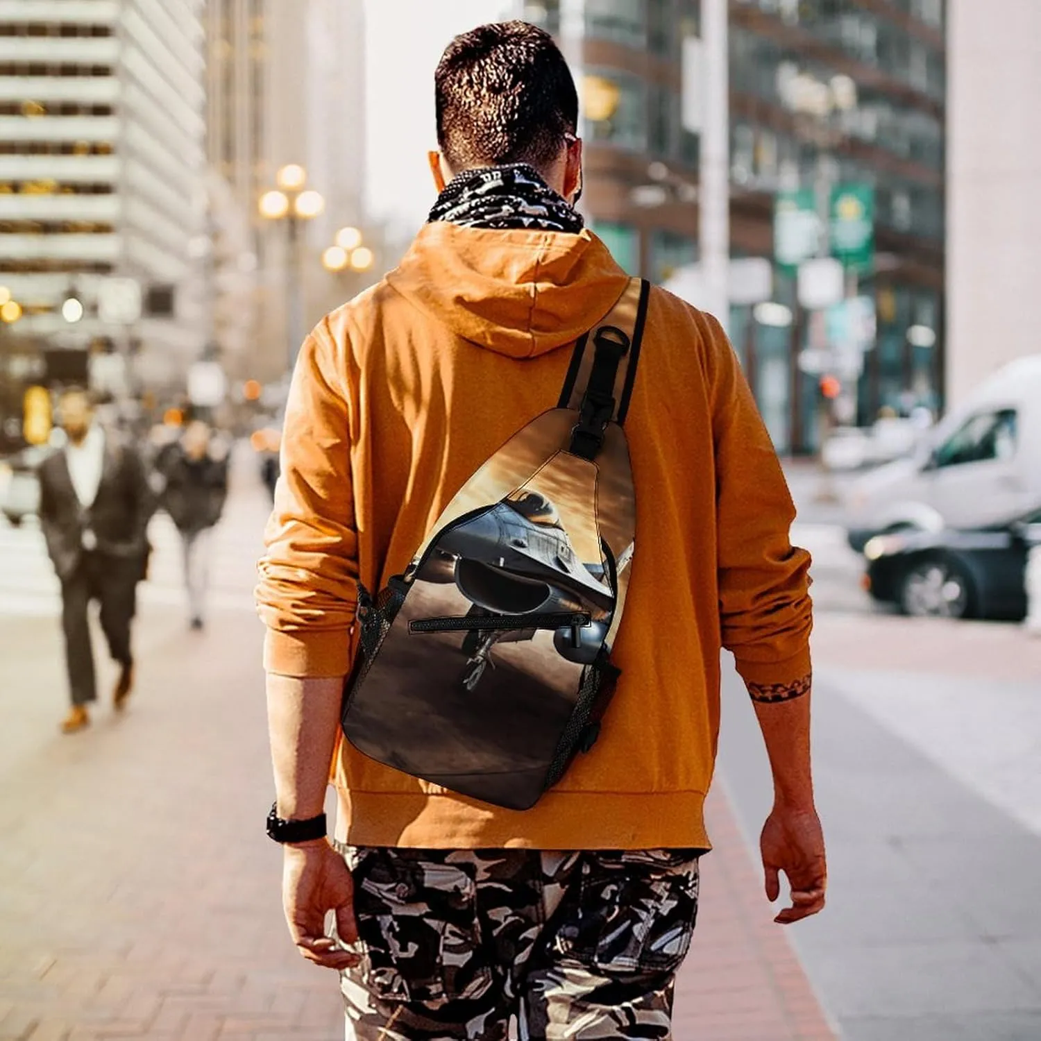 Crossbody Sling Bag Cute Dogs Backpack Sling Bag Travel Hiking Chest Bag Shoulder Bag Daypack