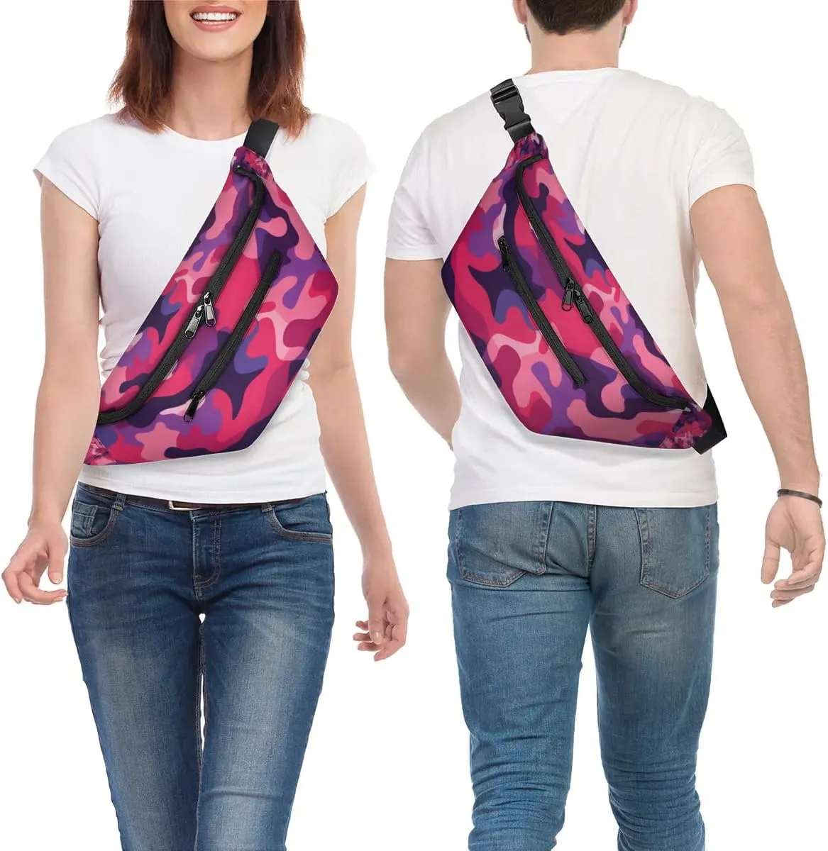Crossbody Sling Bags for Women Men Camo Casual Sling Backpack Daypack Chest Bag for Travel Sport Hiking Running