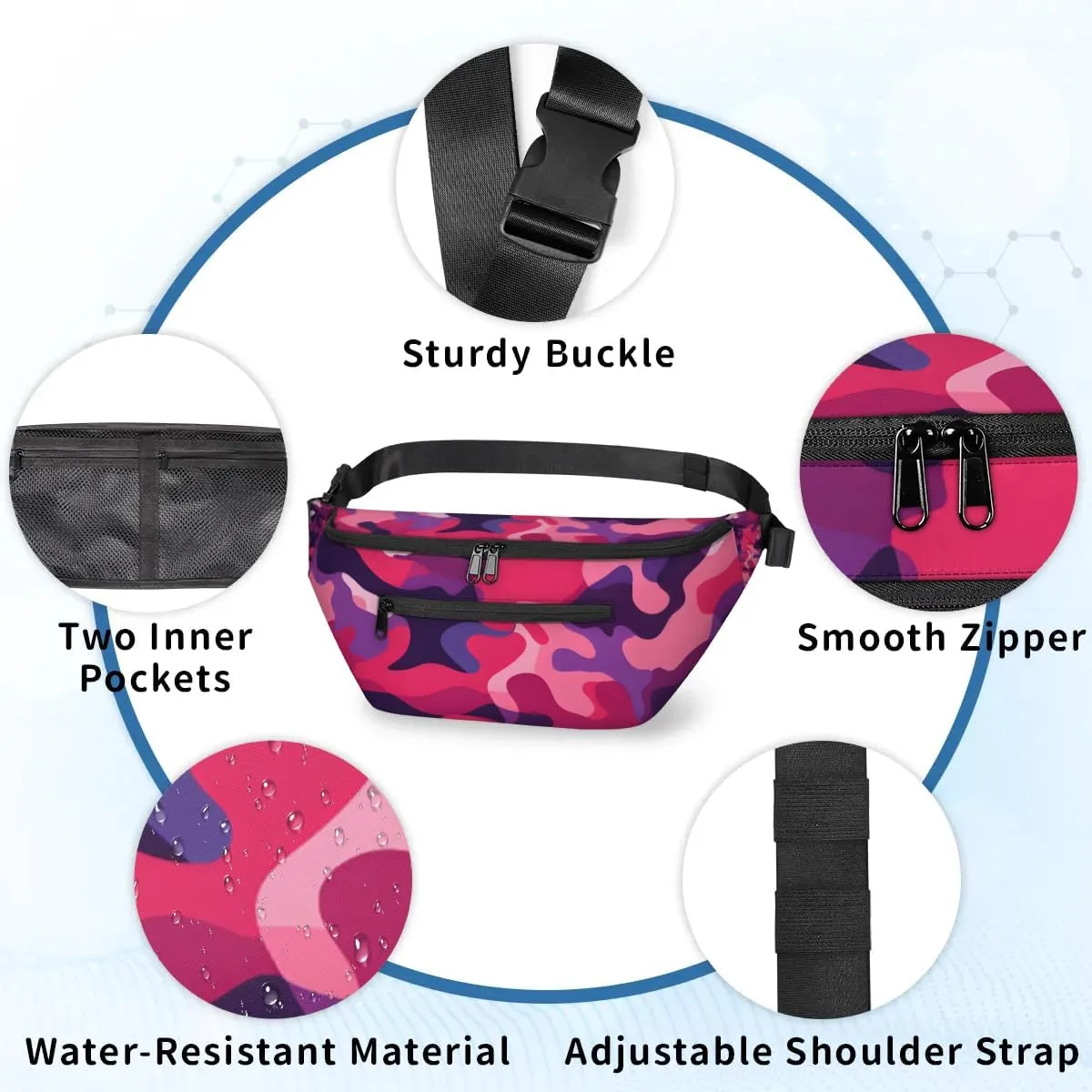 Crossbody Sling Bags for Women Men Camo Casual Sling Backpack Daypack Chest Bag for Travel Sport Hiking Running