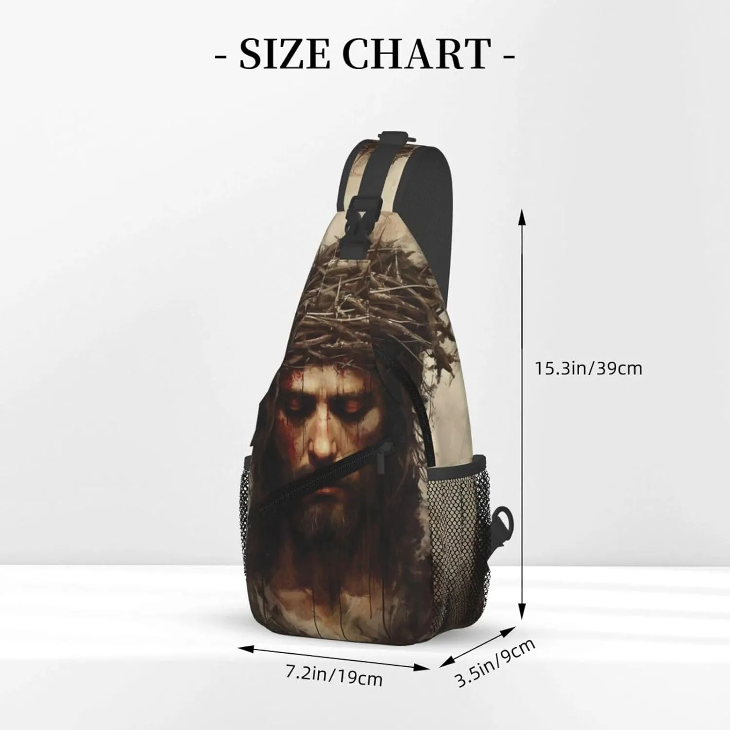Crown Of Thorns Jesus Sling Bag For Men Crossbody Backpack,Women Shoulder Bag For Travel Sport