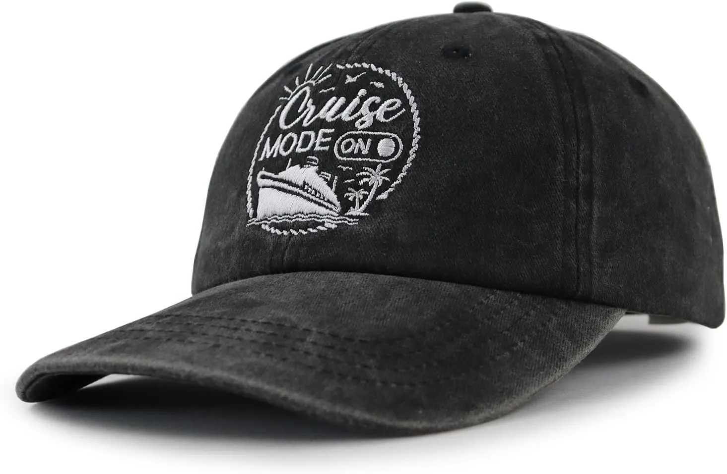 Cruise Mode On Baseball Caps for Men Women, Adjustable Embroidered Cotton Outdoor Hats