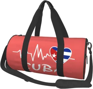 Cuba Heartbeat Duffel Bag Gym Bag Travel Sports Tote Large Foldable Beach Swim Yoga5