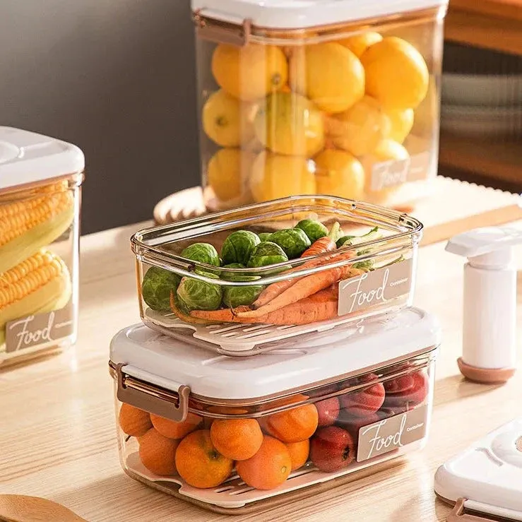 CulinaryTimeCapsule Vacuum-Sealed Food Organizers with Date Tracking and Moisture Management