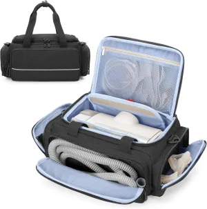 CURMIO CPAP Travel Bag Compatible with ResMed AirSense 11, AirSense 10, AirSense 10 elite, AirStart 10, Portable Carrying Case Compatible with Philips Dreamstation, 3B Medical Luna G3, XT Fit, Black