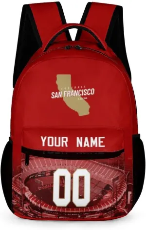 Custom Football Backpacks City Team Court Schoolbags Personalized Name Number Travel Camp Children Bag Fans Gift