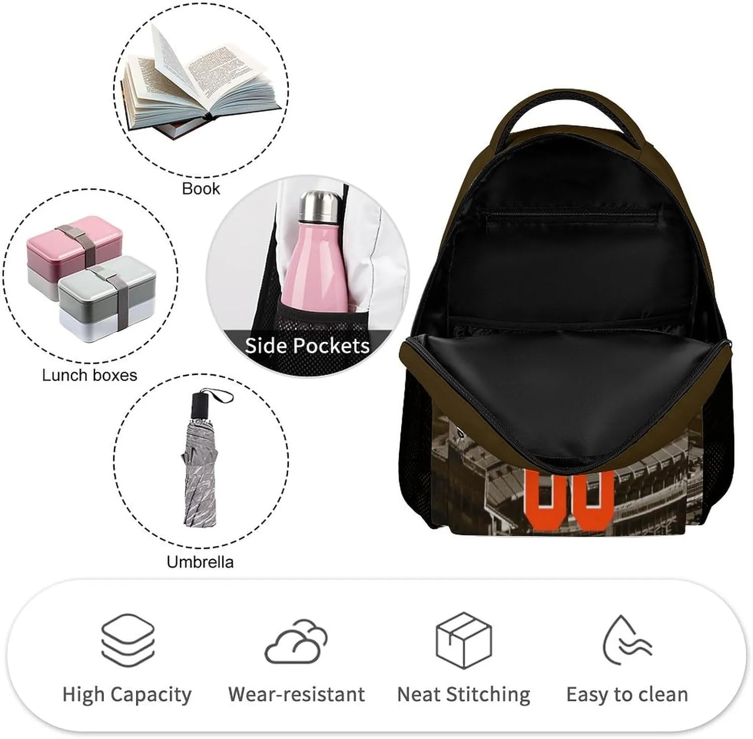 Custom Football Backpacks City Team Court Schoolbags Personalized Name Number Travel Camp Children Bag Fans Gift