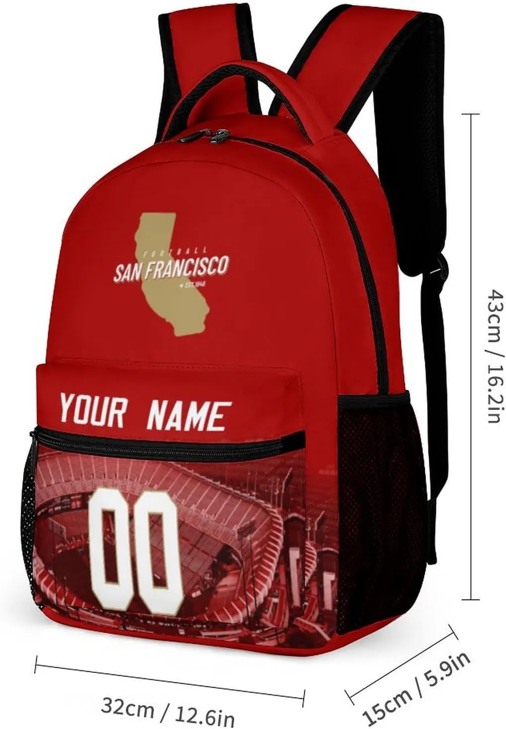 Custom Football Backpacks City Team Court Schoolbags Personalized Name Number Travel Camp Children Bag Fans Gift