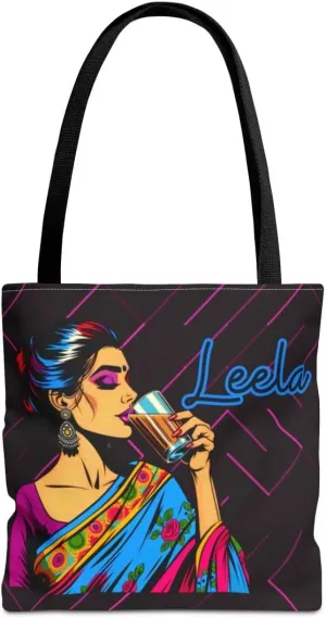 Customizable Tote Bags for Women-Bollywood Lover Tote Bags-Custom Name or Text Print Chai Lover Gift Totes