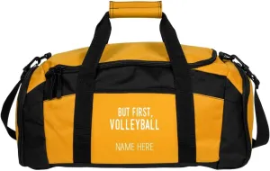 CustomizedGirl Personalized Duffel Bag - Polyester Duffel Bag, Gym Bag with Detachable & Adjustable Shoulder Strap, Volleyball Bag with Custom Name & Size Zipper Compartment, Duffle Bags for Men