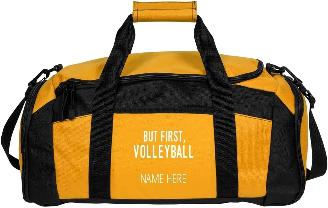 CustomizedGirl Personalized Duffel Bag - Polyester Duffel Bag, Gym Bag with Detachable & Adjustable Shoulder Strap, Volleyball Bag with Custom Name & Size Zipper Compartment, Duffle Bags for Men