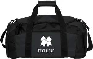 CustomizedGirl Personalized Duffel Cheer Bag - Cheer Bags for Cheerleaders, Polyester Cheerleading Bag with Detachable & Adjustable Shoulder Strap, Gym Bag with Custom Name & Size Zipper Compartment