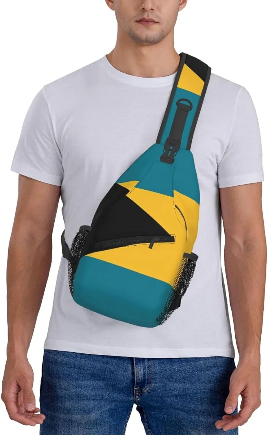 Cute Bahamas Flag Sling Backpack Multipurpose Crossbody Sling Bag Travel Hiking Crossbody Shoulder Bag Backpack