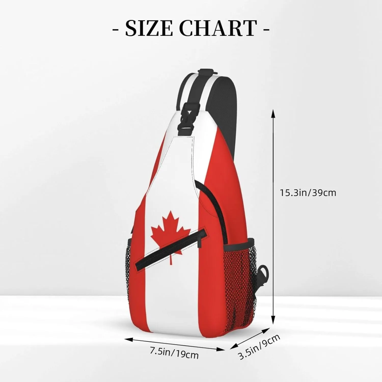 Cute Canada Flag Sling Backpack Multipurpose Crossbody Sling Bag Travel Hiking Crossbody Shoulder Bag Backpack