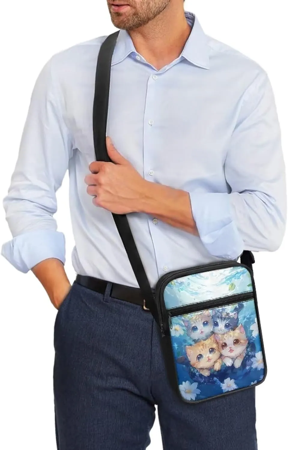 Cute Crossbody Messenger Bags Sling Purses for Women Trendy with Zipper