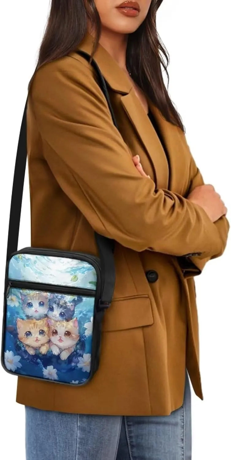 Cute Crossbody Messenger Bags Sling Purses for Women Trendy with Zipper