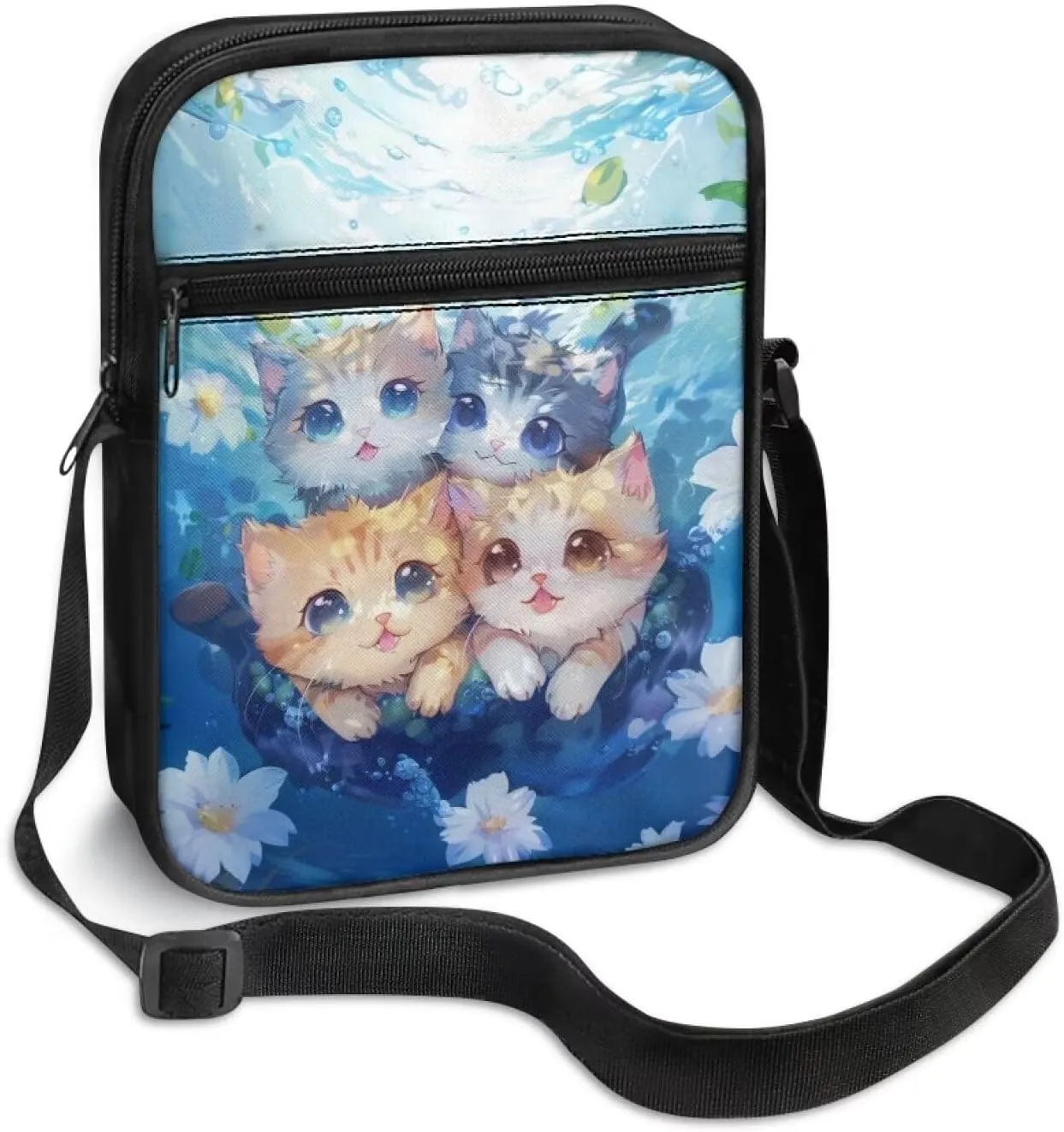 Cute Crossbody Messenger Bags Sling Purses for Women Trendy with Zipper
