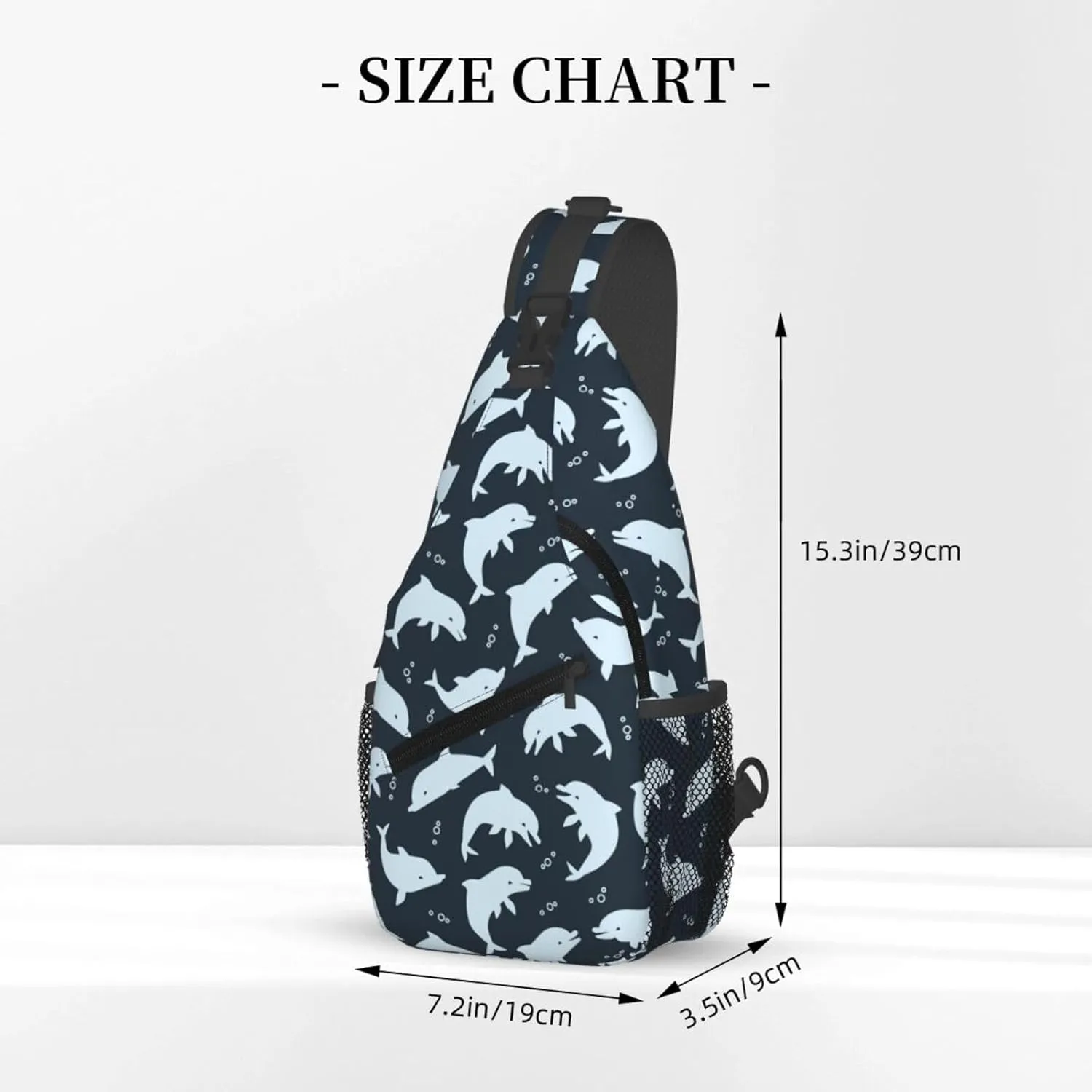 Cute Dolphin Crossbody Bag Cute Shoulder Bag Backpack Cute Dolphin Sling Bag Chest Casual Daypack Bag