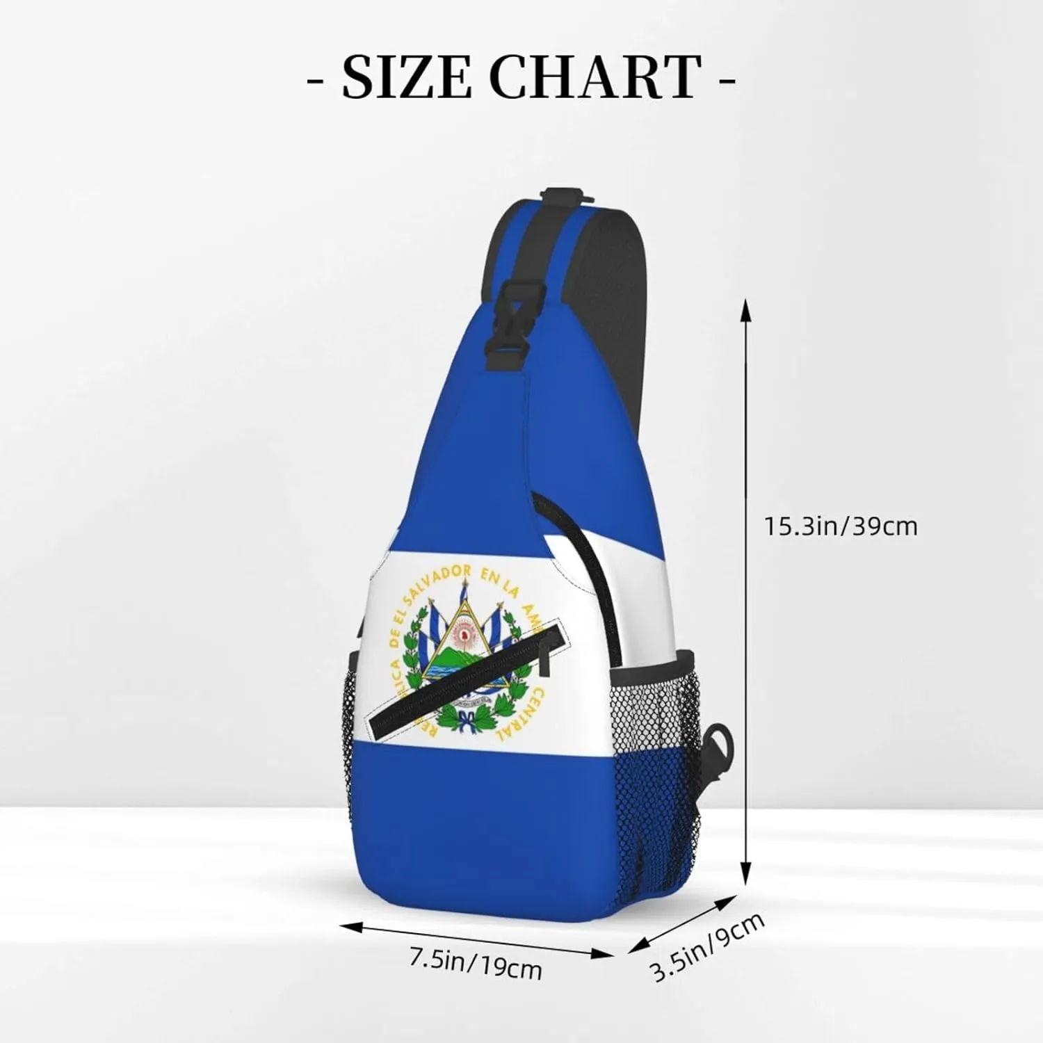 Cute El Salvador Flag Sling Backpack Multipurpose Crossbody Sling Bag Travel Hiking Crossbody Shoulder Bag Backpack