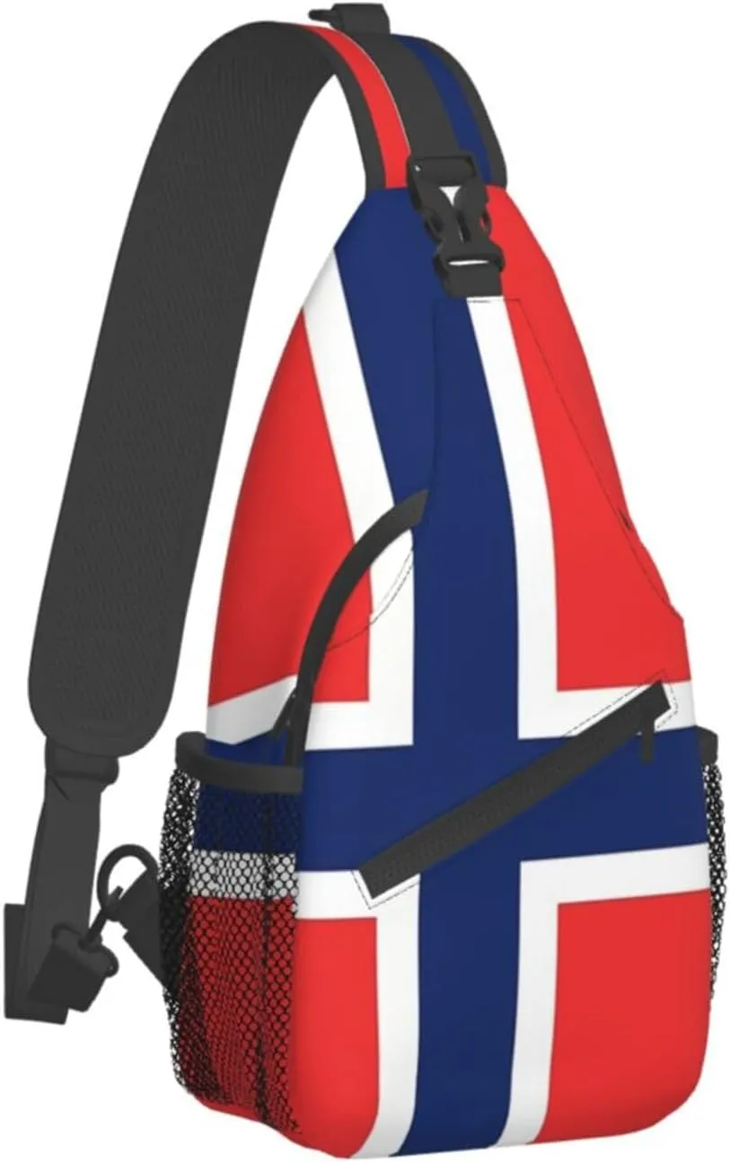 Cute Flag Sling Bag Crossbody Backpack Patriotic Flag Travel Hiking Daypack Shoulder Chest Bag for Women Men