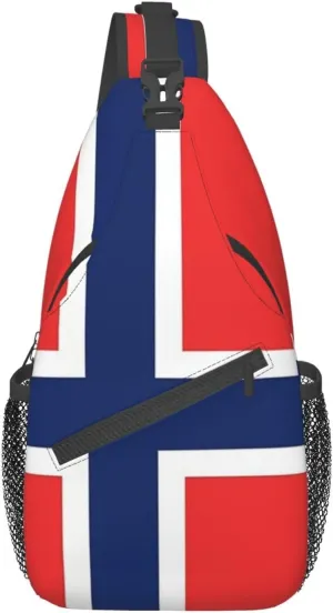 Cute Flag Sling Bag Crossbody Backpack Patriotic Flag Travel Hiking Daypack Shoulder Chest Bag for Women Men