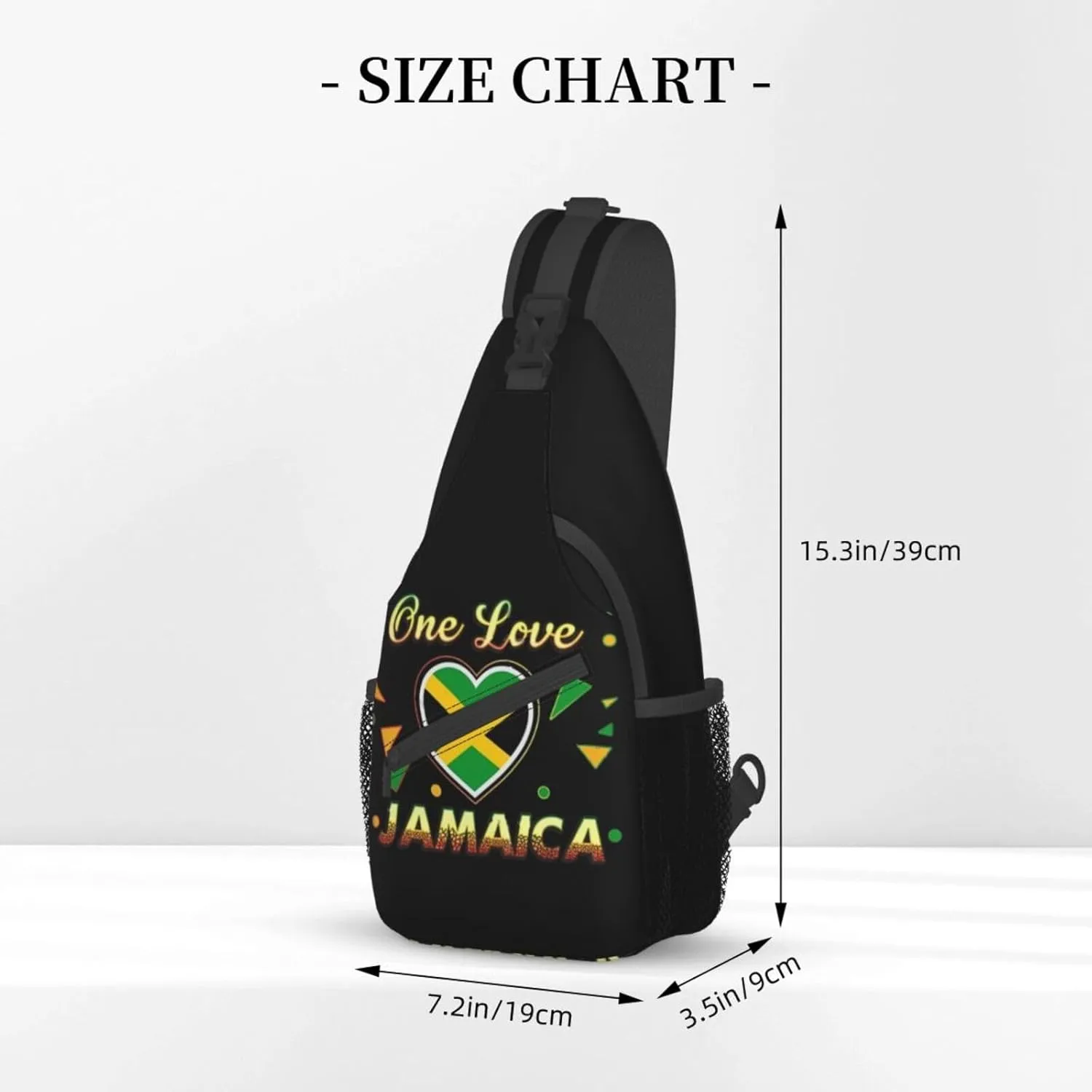 Cute Jamaica Flag Crossbody Sling Backpack Sling Bag Travel Hiking Chest Bag Jamaican Daypack for Women Men