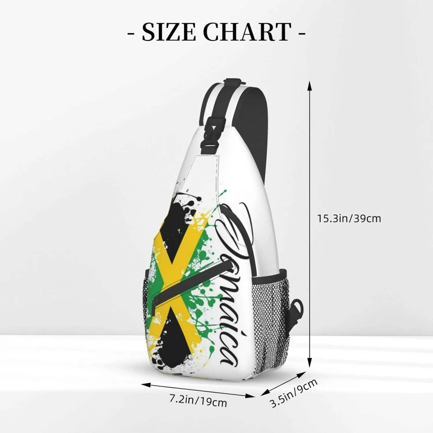 Cute Jamaica Flag Crossbody Sling Backpack Sling Bag Travel Hiking Chest Bag Jamaican Daypack for Women Men
