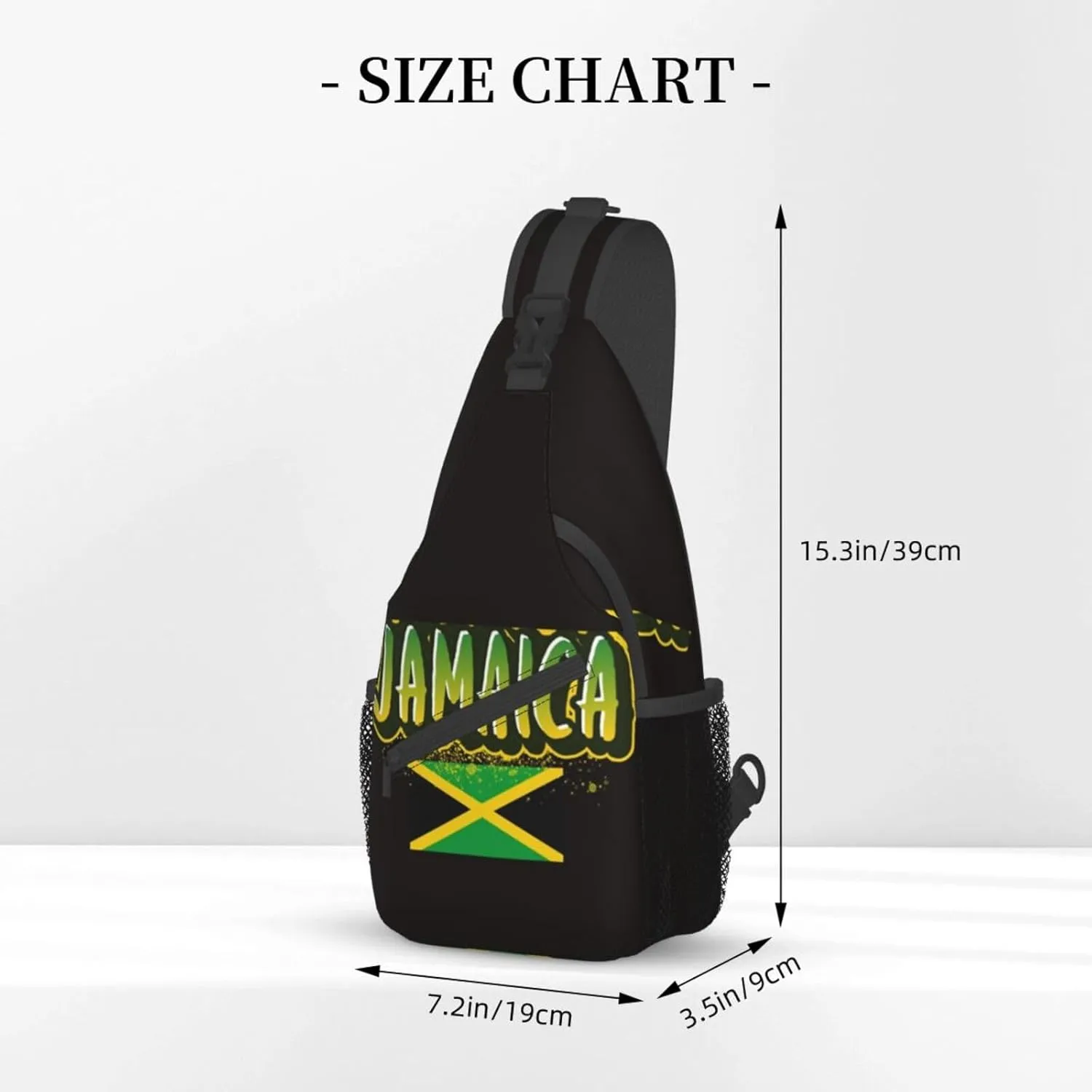 Cute Jamaica Flag Crossbody Sling Backpack Sling Bag Travel Hiking Chest Bag Jamaican Daypack for Women Men