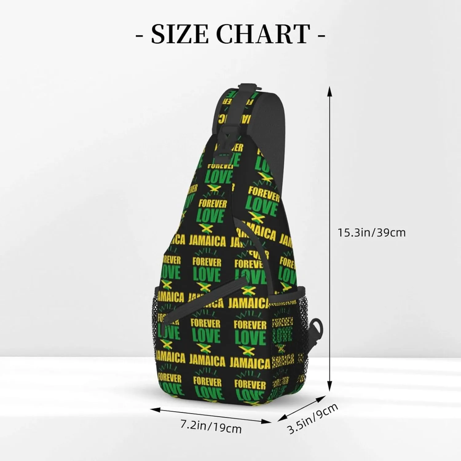 Cute Jamaica Flag Crossbody Sling Backpack Sling Bag Travel Hiking Chest Bag Jamaican Daypack for Women Men