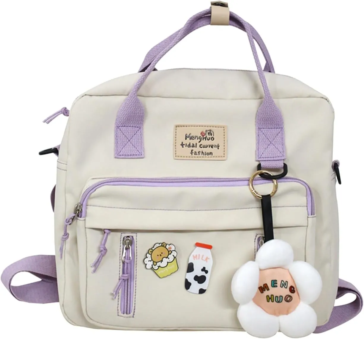 Cute Messenger Bag Y2K Kawaii Crossbody Bag Japanese Backpack Aesthetic Ita Bags with Kawaii Accessories