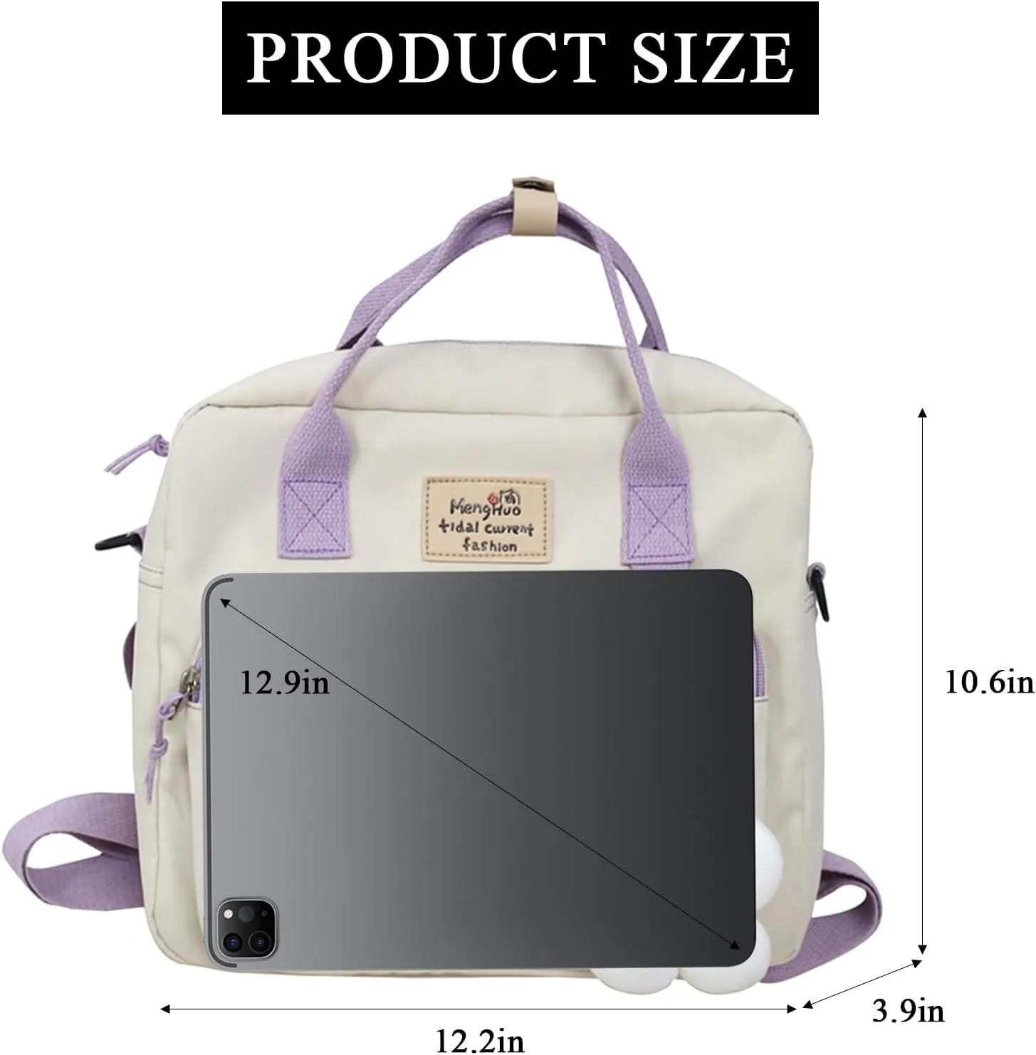 Cute Messenger Bag Y2K Kawaii Crossbody Bag Japanese Backpack Aesthetic Ita Bags with Kawaii Accessories