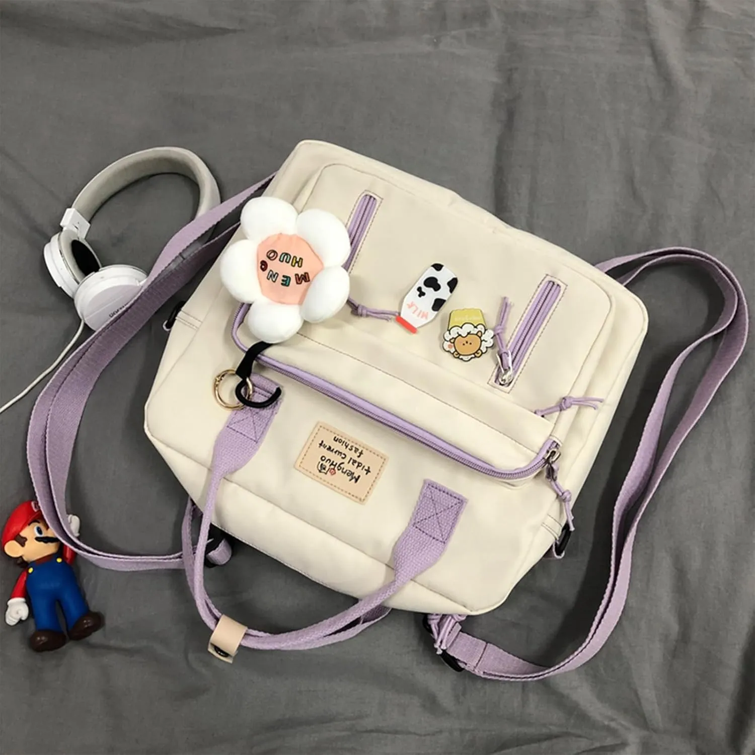 Cute Messenger Bag Y2K Kawaii Crossbody Bag Japanese Backpack Aesthetic Ita Bags with Kawaii Accessories