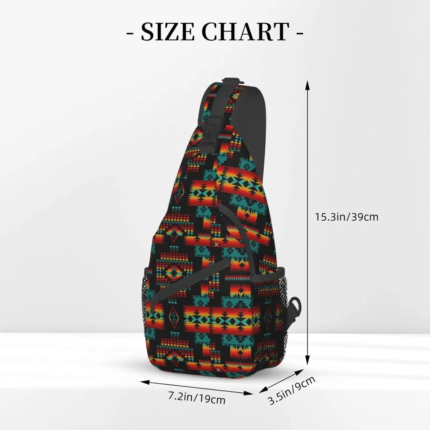 Cute Native American Sling Backpack Casual Indian Chest Bags Crossbody Travel Hiking Daypack For Women Men